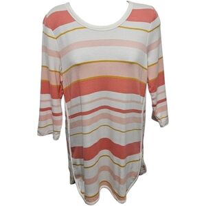 NWT Market & Spruce Striped Split Hem Top